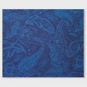 ブルーペイズリー ラッピングペーパー (フラット)