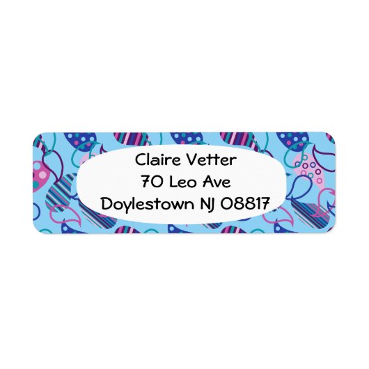 ブルーペイズリー ラベル (正面)