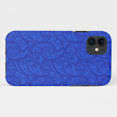 ブルーペイズリー Case-Mate iPhoneケース (裏面(横))