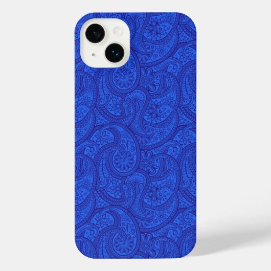 ブルーペイズリー iPhoneケース (裏面)