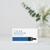 ブルーペイントブラシのペインタデレーター 名刺 (スタンド正面)