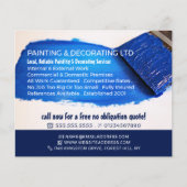 ブルーペイントブラシ、ペインター&デコレータ広告ーズ チラシ (正面)