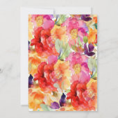 ブルーペタルブライダルシャワー招待 招待状 (裏面)