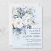 ブルーペタルブライダルシャワー招待 招待状 (正面)