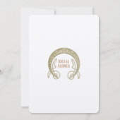 ブルーペチュニアブライダルシャワーアールヌーボーデコ 招待状 (裏面)