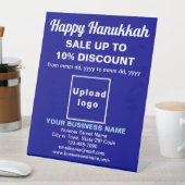 ブルーペデスタルサインにビジネスハヌカー販売 台座サイン (インサイチュ)