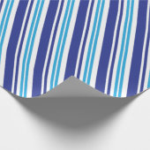 ブルーペパーミントストライプ ラッピングペーパー (角)