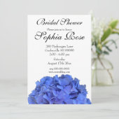 ブルーペリウィンクルエレガントフローラブライダルシャワー 招待状 (スタンド正面)
