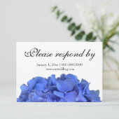 ブルーペリウインクルエレガントフローラアジサイRSVP セーブザデート (スタンド正面)