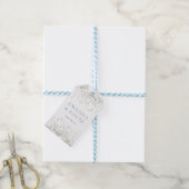 ブルーペリウインクル結婚ワイルドフラワー ギフトタグ (より糸付き)