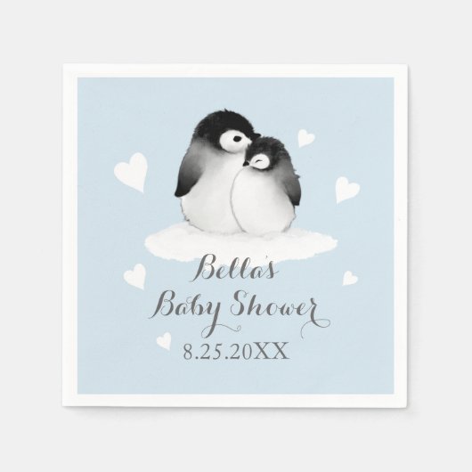 ブルーペンギン紙ナプキンス スタンダードカクテルナプキン (正面)