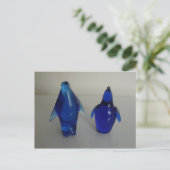 ブルーペンギン紙重量 ポストカード (スタンド正面)