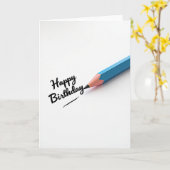 ブルーペンシルの誕生日カード カード (黄色い花)