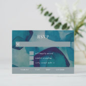 ブルーペンタゴン水結婚色の 出欠カード (スタンド正面)