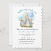 ブルーペーターラビットベイビーシャワーボーイ招待状 招待状 (正面)