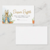 ブルーペーターラビットベビーシャワーおむつラッフル エンクロージャーカード (正面/裏面)