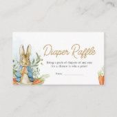 ブルーペーターラビットベビーシャワーおむつラッフル エンクロージャーカード (正面)