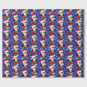 ブルーホおもしろいー社長ジョーバイデン氏クリスマス ラッピングペーパー (フラット)