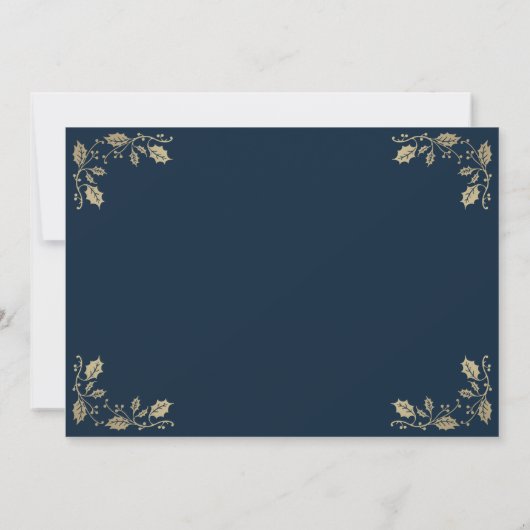 ブルーホエレガントリーベルズクリスマスホリデーパーティ 招待状 (裏面)