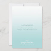 ブルーホエースタイリッシュルベビーシャワー招待状 招待状 (裏面)