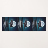 ブルーホエールと満月 ヨガマット (正面(横))