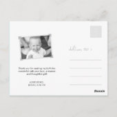 ブルーホエールイエロードットボーイの誕生日感謝してい写真 ポストカード (裏面)