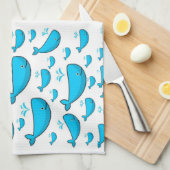 ブルーホエールキッチンハンドタオル キッチンタオル (四つ折り)