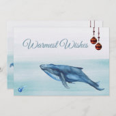 ブルーホエールクラゲ暖かいウィッシュビーチ シーズンカード (正面/裏面)