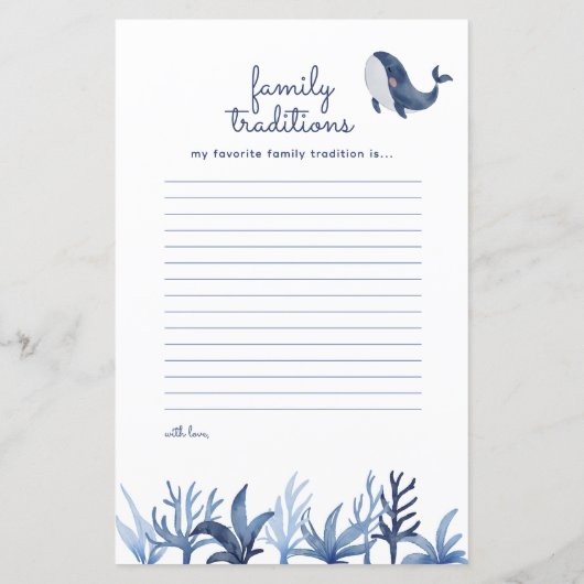 ブルーホエールコーラルベビーシャワー予測ゲーム (裏面)