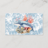 ブルーホエールコーラルリーフバブルボーイおむつラッフル 名刺 (裏面)