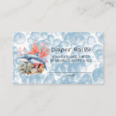 ブルーホエールコーラルリーフバブルボーイおむつラッフル 名刺 (正面)
