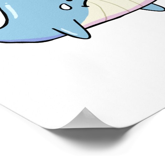 ブルーホエールサワーホエールプンポスター ポスター (角)