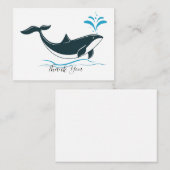 ブルーホエールサンキュー ノートカード (正面/裏面)