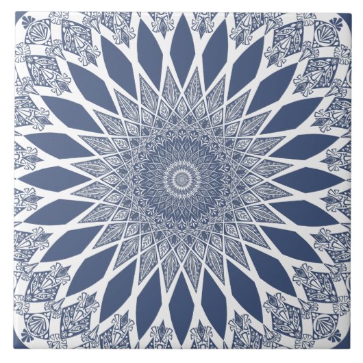 ブルーホエールシャーク3種曼荼羅 タイル (正面)