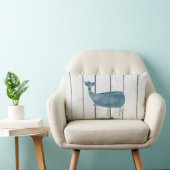 ブルーホエールシープラップ素朴ビーチデコール ランバークッション (椅子)