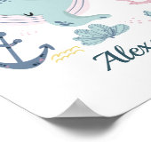 ブルーホエールシーライフ子供部屋ウォールアートベビー ポスター (角)