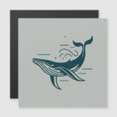 ブルーホエールスイミングイラストレーション (正面/裏面)
