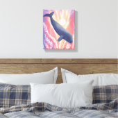 ブルーホエールズ | 海ヒュース水彩動物 キャンバスプリント (インサイチュ (寝室))