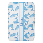 ブルーホエールネーム海シービーチ バスマット (正面縦)