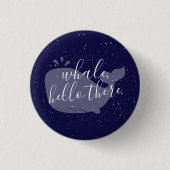 ブルーホエールハローボタン 缶バッジ (正面)