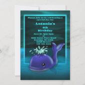 ブルーホエールバースデーパーティー 招待状 (正面)