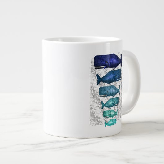 ブルーホエールファミリー ジャンボコーヒーマグカップ (正面右)