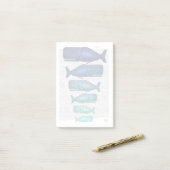 ブルーホエールファミリー ポストイット (デスク上)