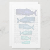ブルーホエールファミリー 便箋 (正面/裏面)