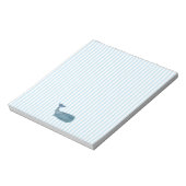 ブルーホエールブ航海のルーストライプル名門私立校風の ノートパッド (回転)