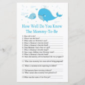 ブルーホエールベビーシャワーゲームをどれだけ知っているか (正面)