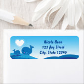 ブルーホエールベビーシャワー招待状住所 シール (インサイチュ)