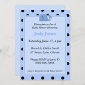 ブルーホエールベビーシャワー招待状 招待状 (正面/裏面)