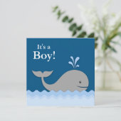 ブルーホエールベビーシャワー 招待状 (スタンド正面)