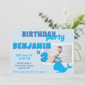 ブルーホエールボーイズ写真誕生日パーティー 招待状 (スタンド正面)